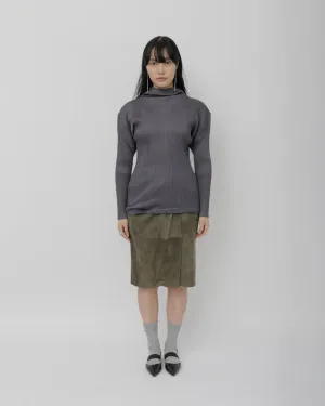 Suede Midi Skirt