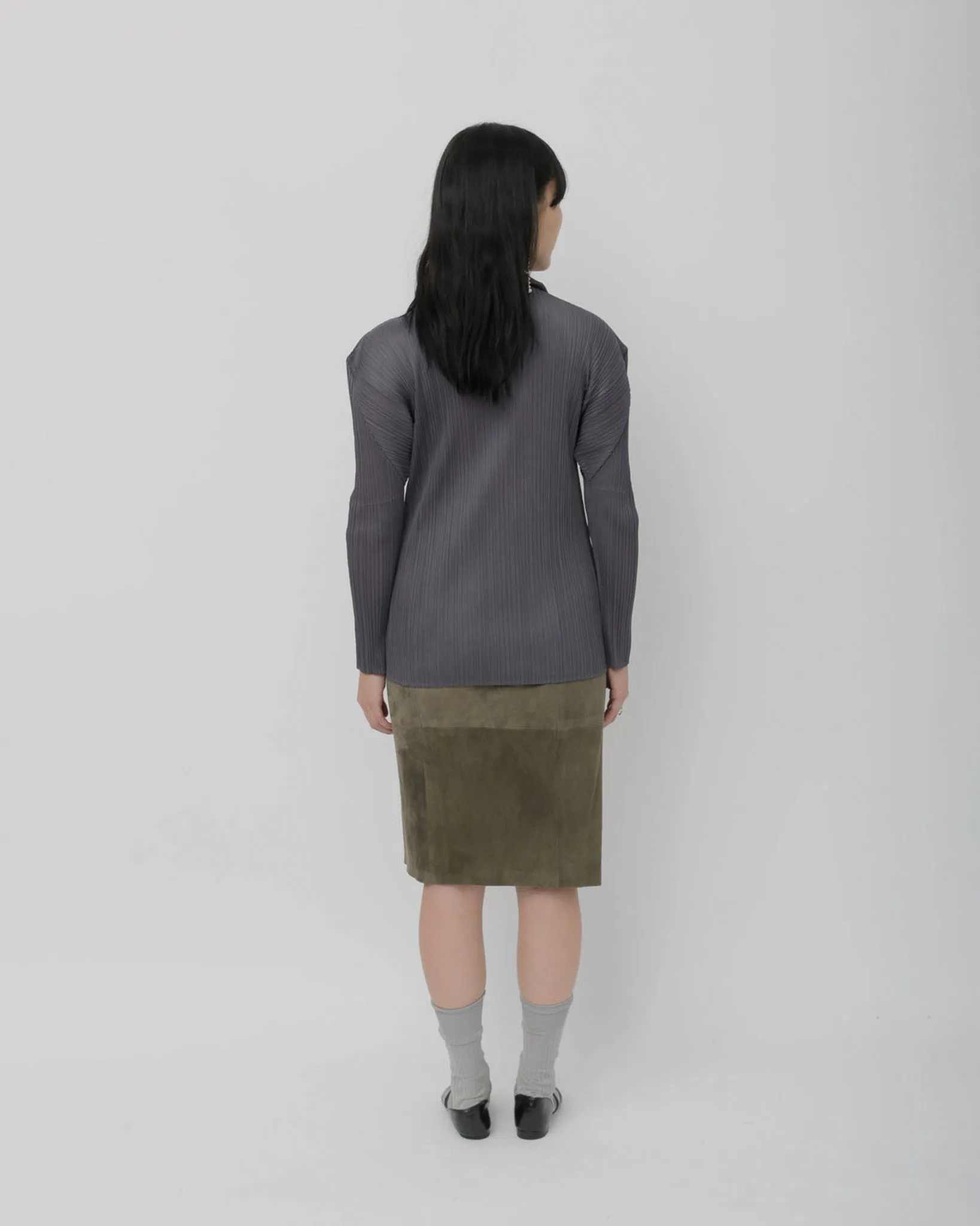Suede Midi Skirt