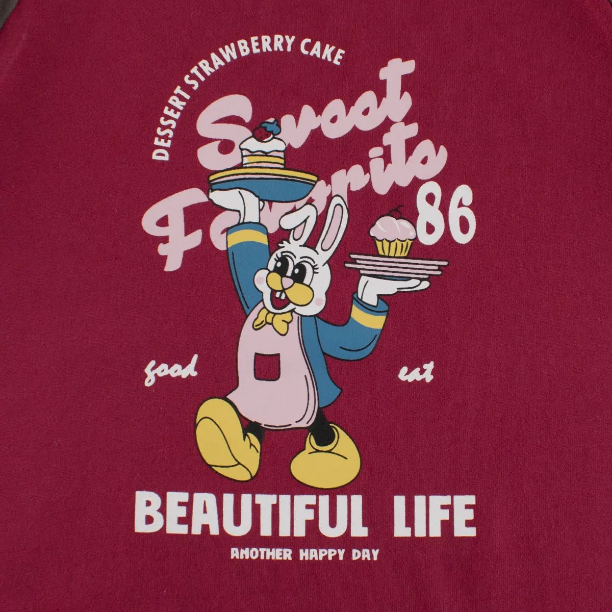 Toddler/Kid Girl's Long Sleeve Beautiful Life Letter Print Design T-shirt