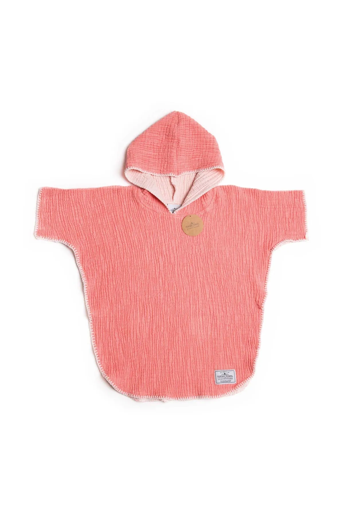 Tofino Towel The Pebble Kids Poncho | 12-24 M, 2-6 Y | Coral, Grey, Sage & Charcoal