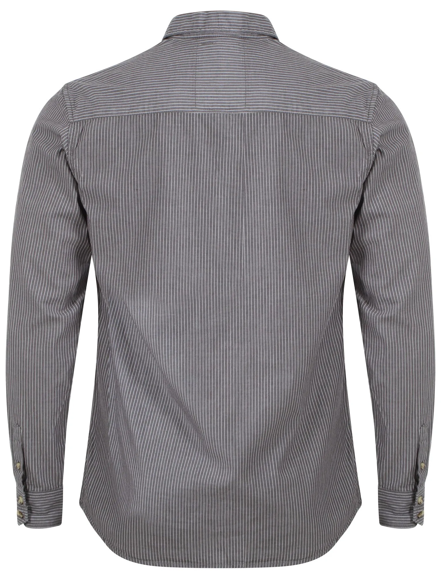 Tokyo Laundry Tarlton Striped Cotton Shirt in Pewter