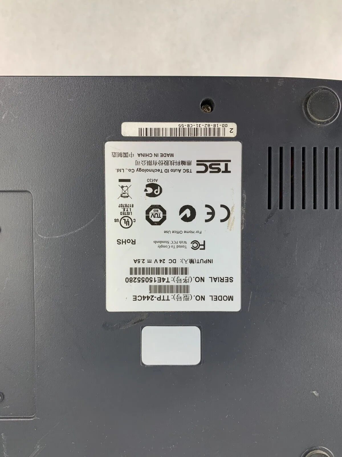 TSC TTP-244CE Thermal Transfer Label Barcode Printer No Power Parts and Repair