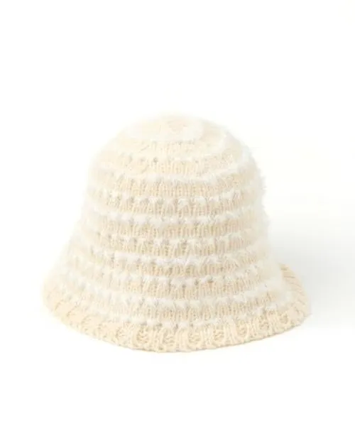 VINTAGE STRIPED KNIT BUCKET HAT
