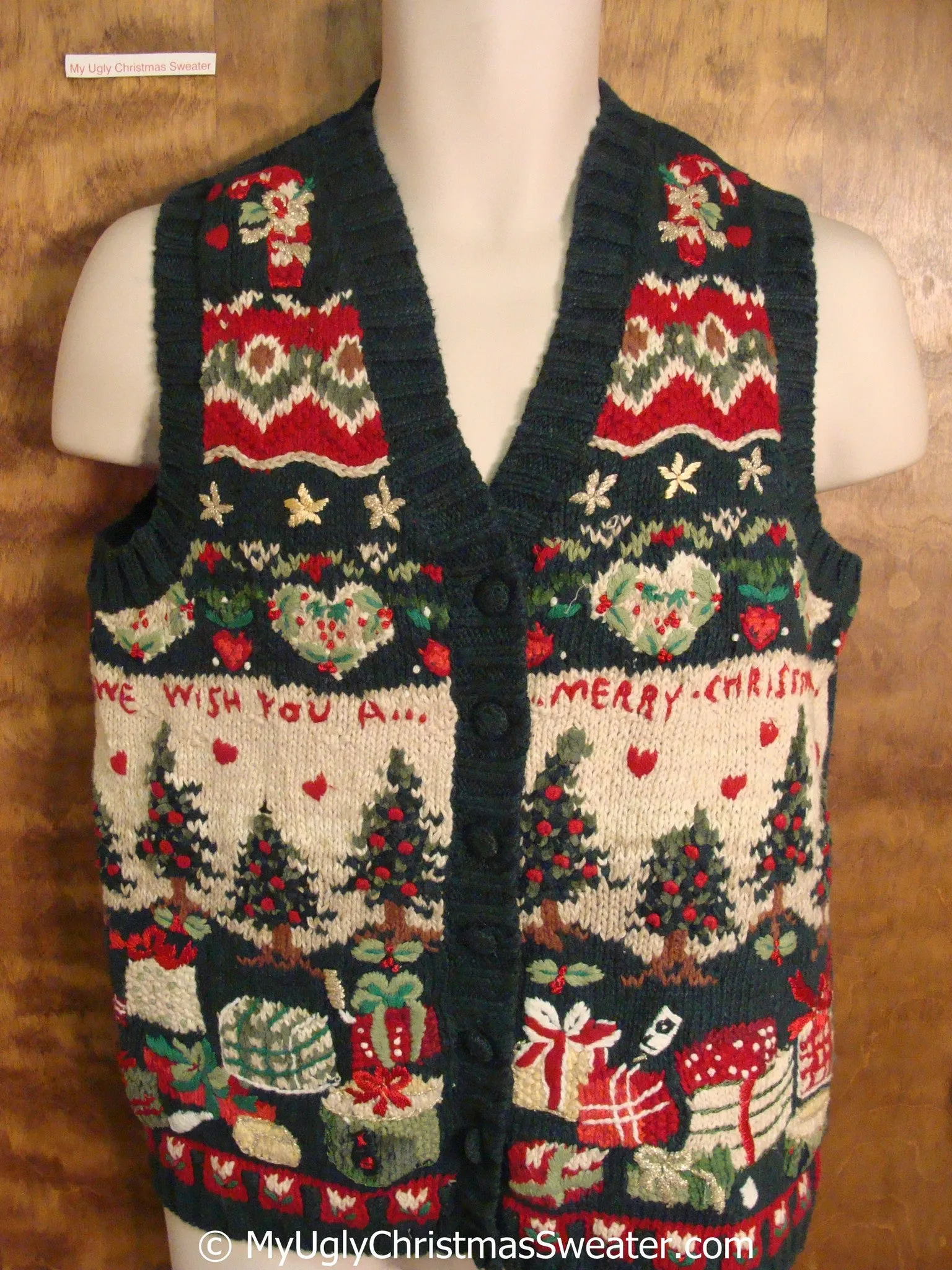 WE WISH YOU A MERRY CHRISTMAS Sweater Vest