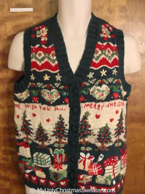 WE WISH YOU A MERRY CHRISTMAS Sweater Vest