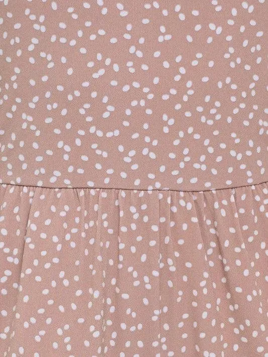 Weekend Getaway Wide Leg Jumpsuit in Spotted Mauve