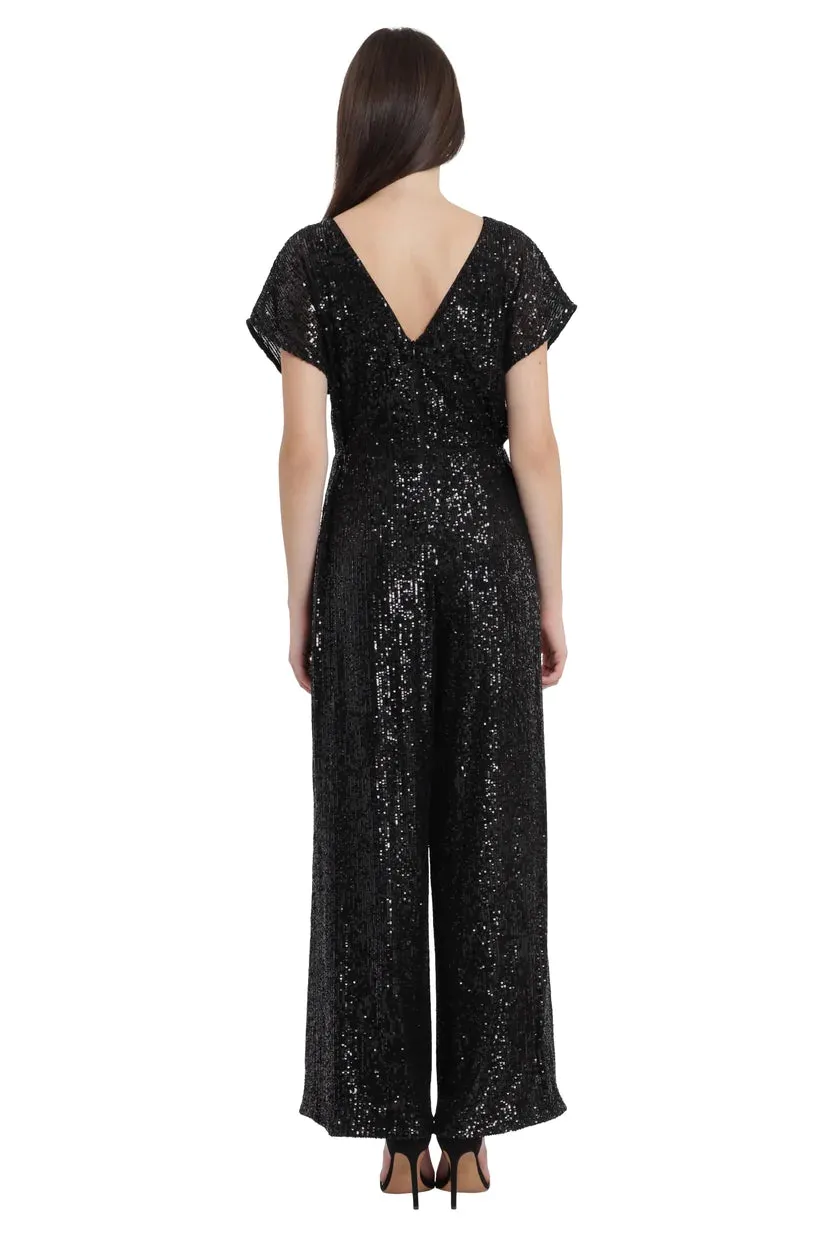 Wide Neck Jumpsuit | Black